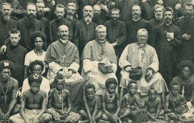 Missionnaires sur l'île Yule, Papouasie